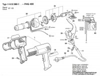 Bosch 0 603 268 203 Phg 490 Hot Air Gun 220 V / Eu Spare Parts